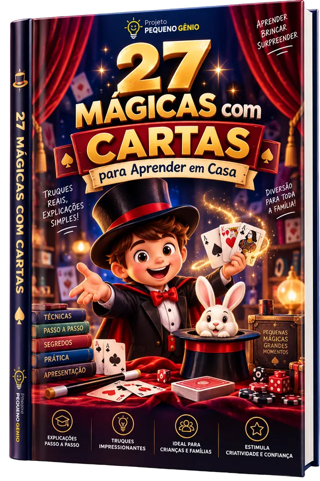 Capa do Bônus 3: 27 Mágicas com Cartas para Aprender em Casa