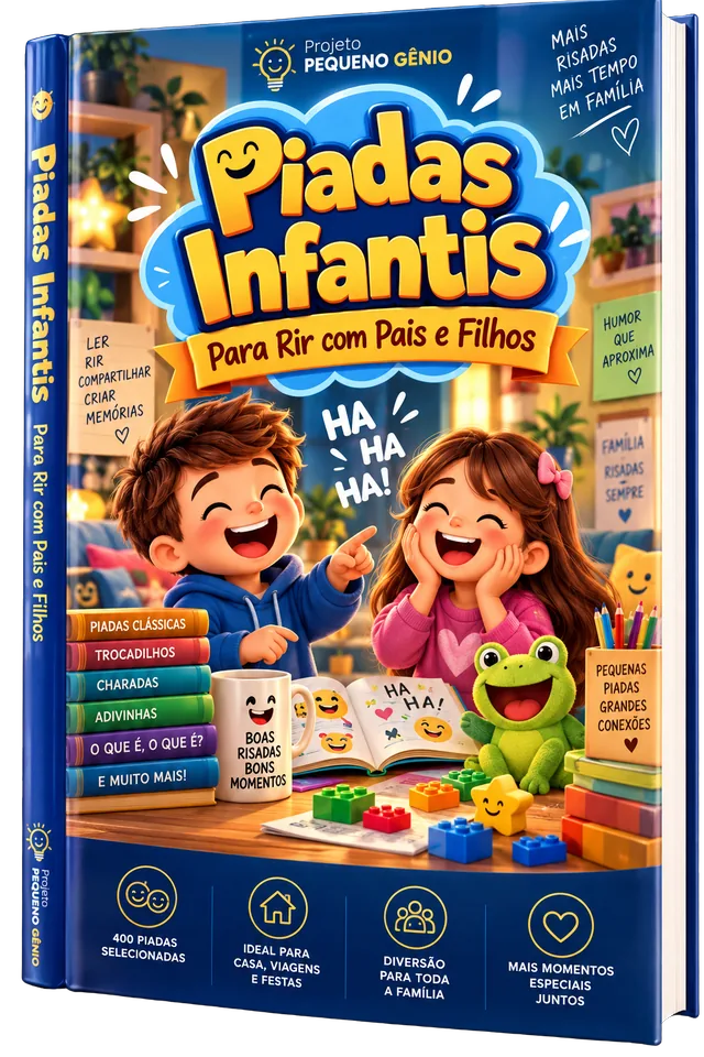 Capa do Bônus 4: Piadas Infantis para rir com pais e filhos