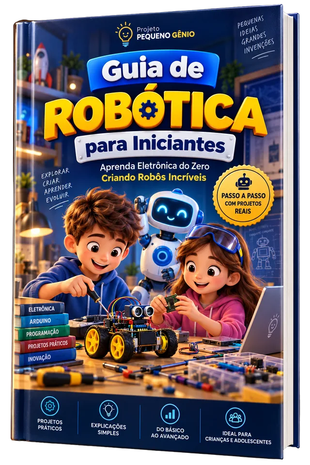 Capa do Bônus 1: Guia da Robótica para Iniciantes (Primeiros Passos)